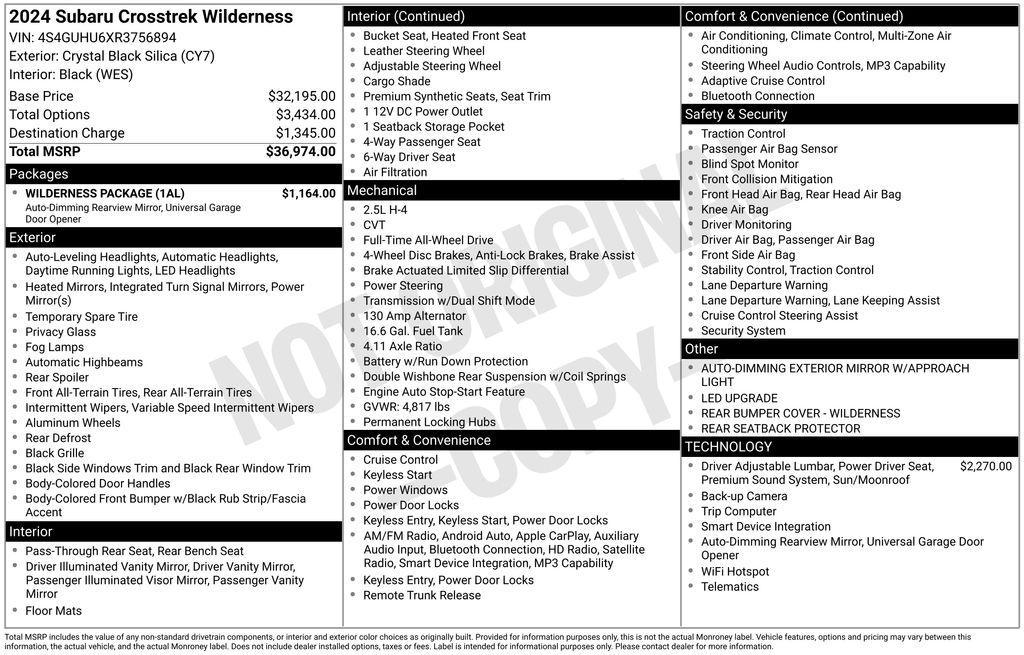 used 2024 Subaru Crosstrek car, priced at $29,259