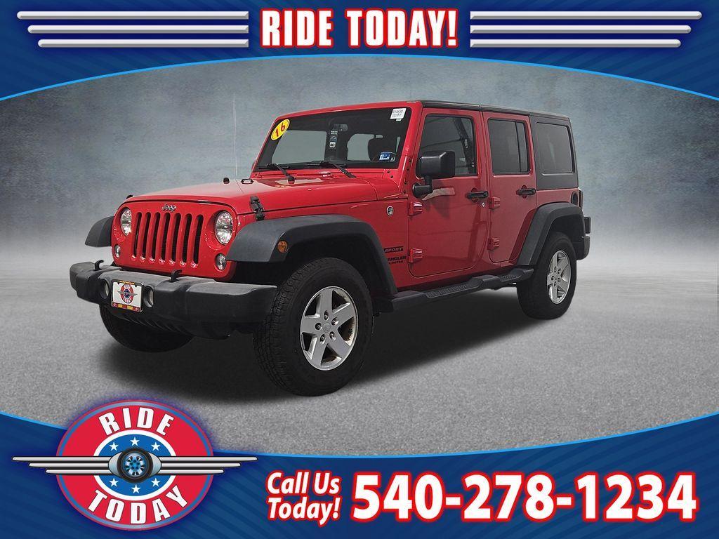used 2016 Jeep Wrangler Unlimited car, priced at $14,923