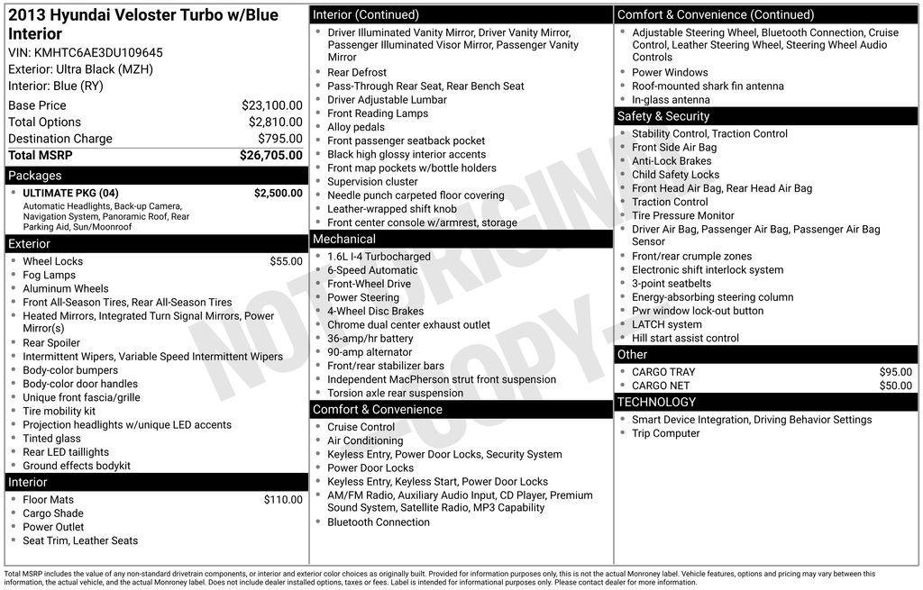 used 2013 Hyundai Veloster car, priced at $7,987