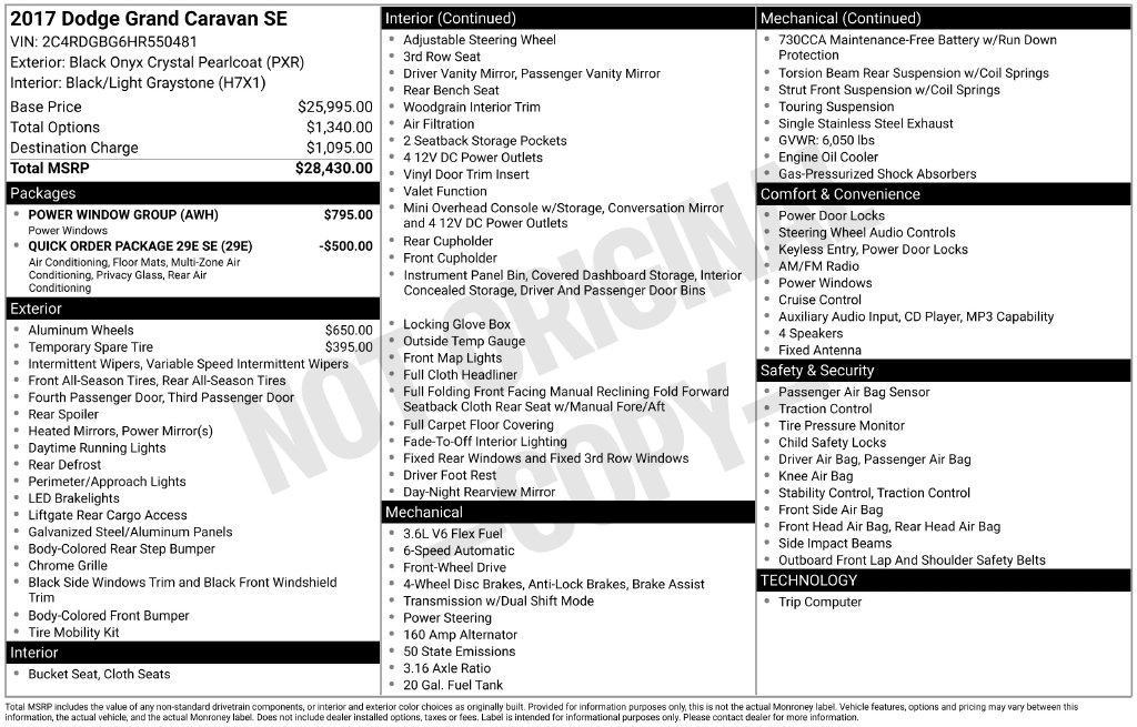 used 2017 Dodge Grand Caravan car, priced at $14,576
