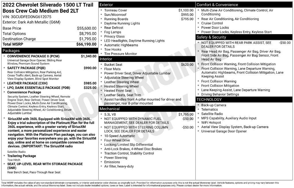 used 2022 Chevrolet Silverado 1500 car, priced at $35,001