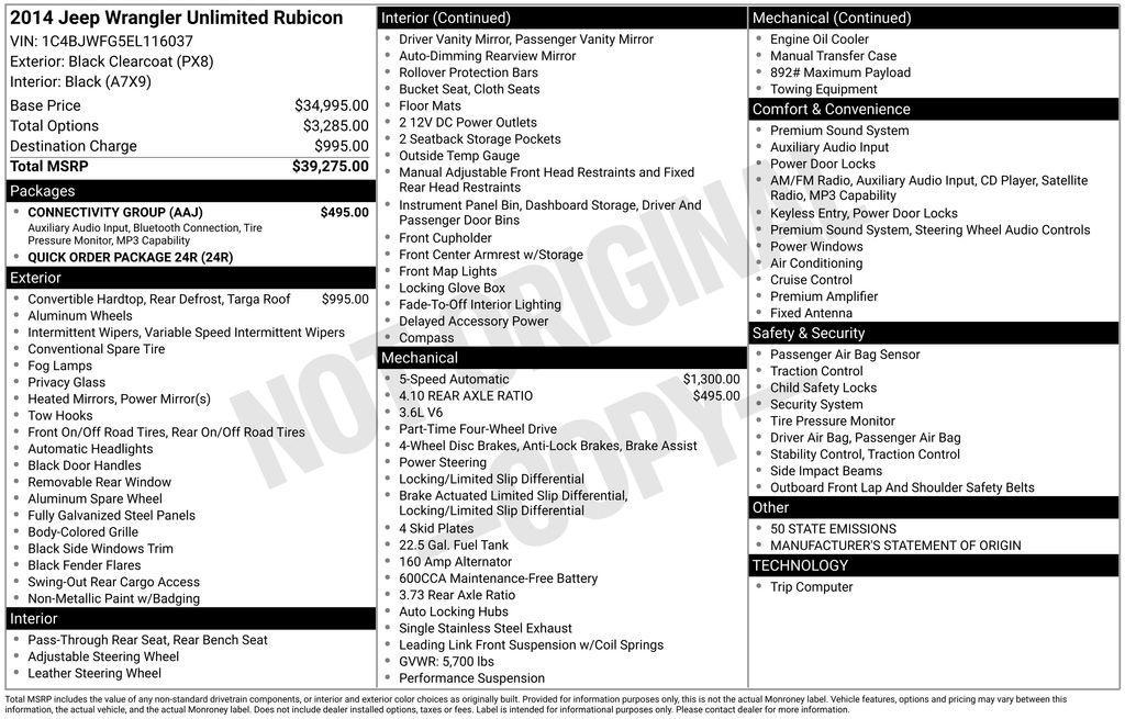 used 2014 Jeep Wrangler Unlimited car, priced at $16,116