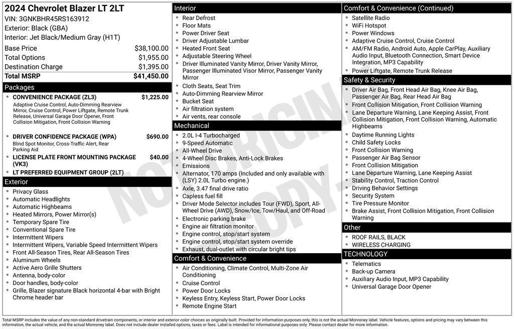 used 2024 Chevrolet Blazer car, priced at $26,972
