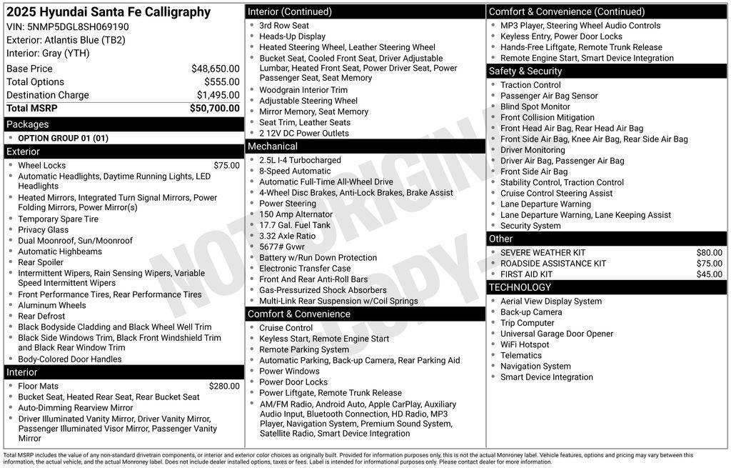 used 2025 Hyundai Santa Fe car, priced at $41,456