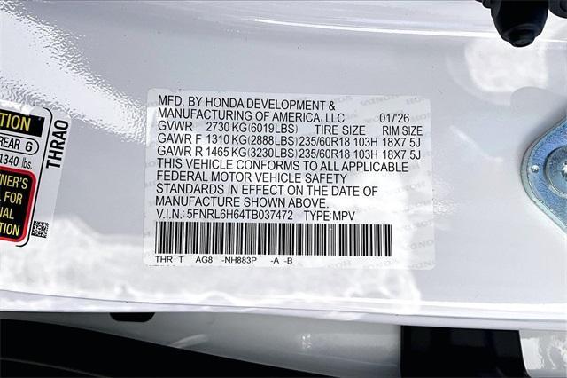 new 2026 Honda Odyssey car, priced at $44,446