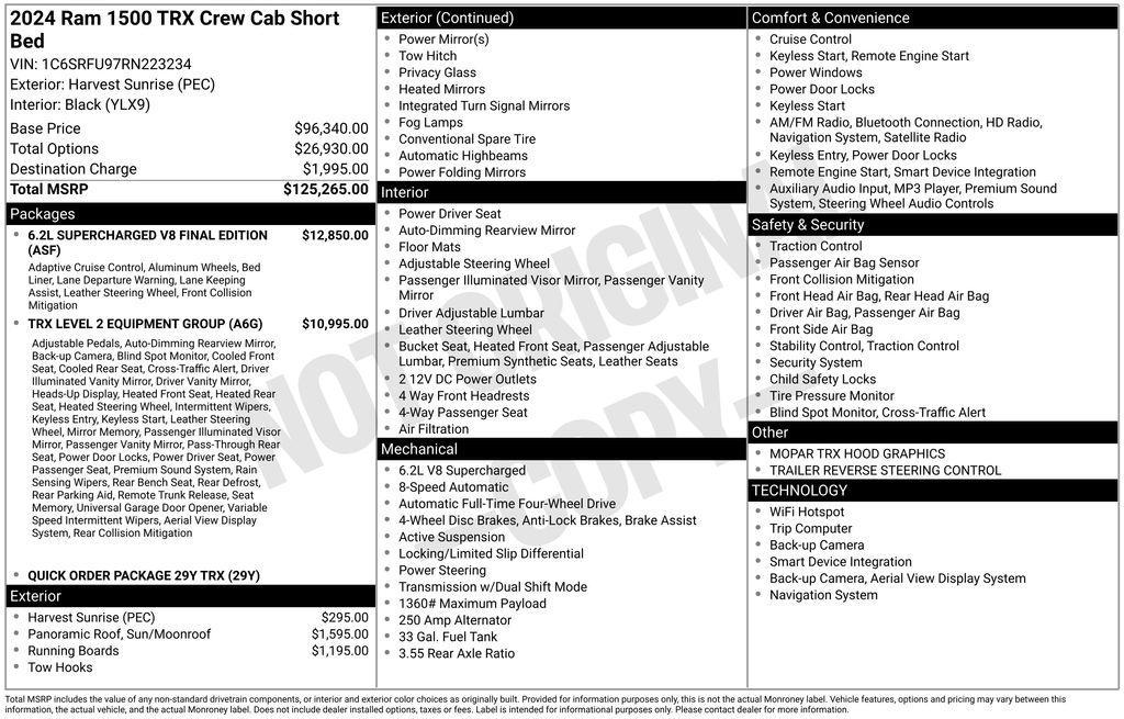 new 2024 Ram 1500 car, priced at $125,265