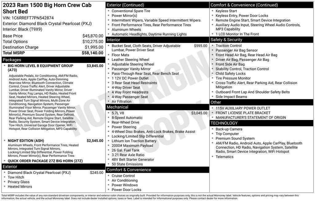 used 2023 Ram 1500 car, priced at $30,996