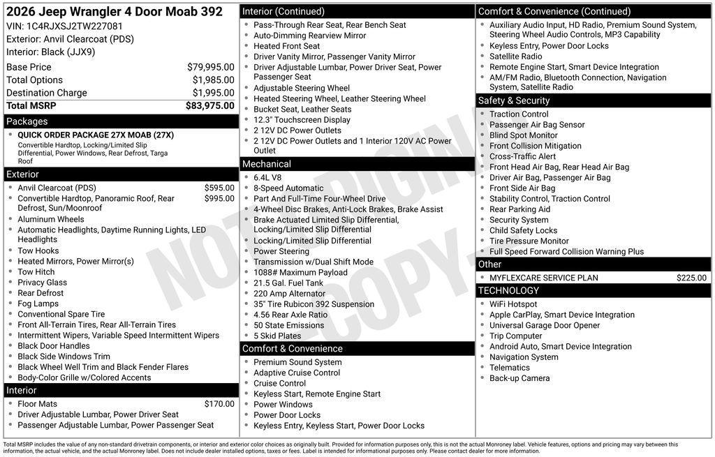 new 2026 Jeep Wrangler car, priced at $75,578