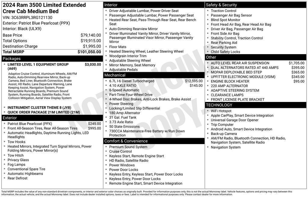 used 2024 Ram 3500 car, priced at $79,995