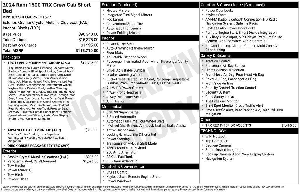 used 2024 Ram 1500 car, priced at $99,734