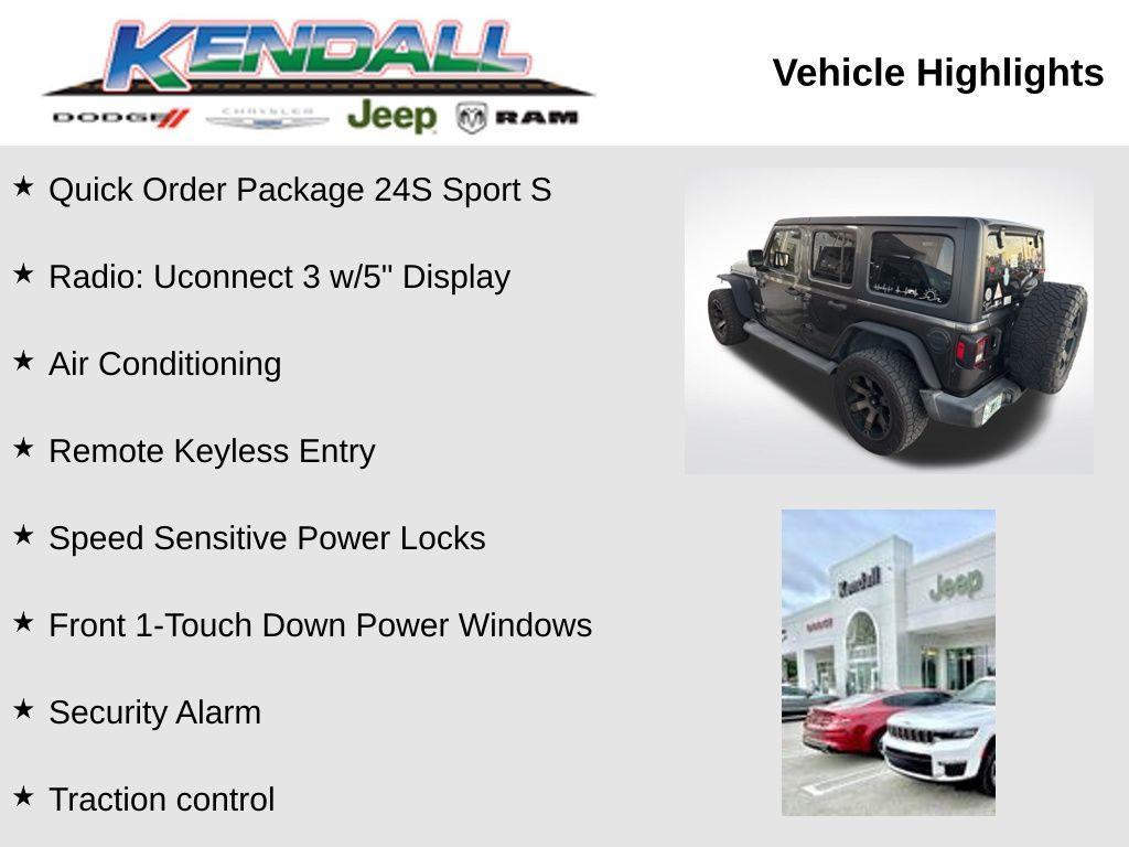 used 2018 Jeep Wrangler Unlimited car, priced at $19,350