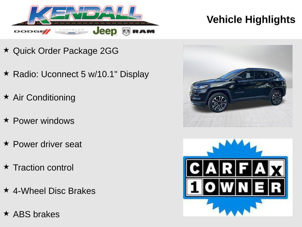 used 2022 Jeep Compass car, priced at $19,995