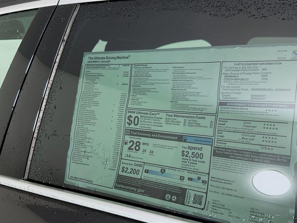 new 2026 BMW X1 car, priced at $51,320