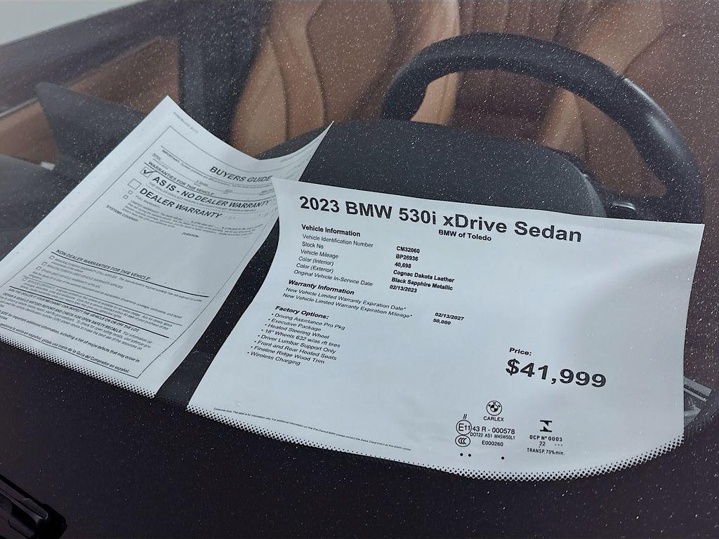 used 2023 BMW 530 car, priced at $35,060