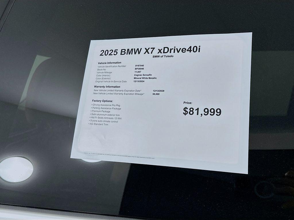 used 2025 BMW X7 car, priced at $76,966