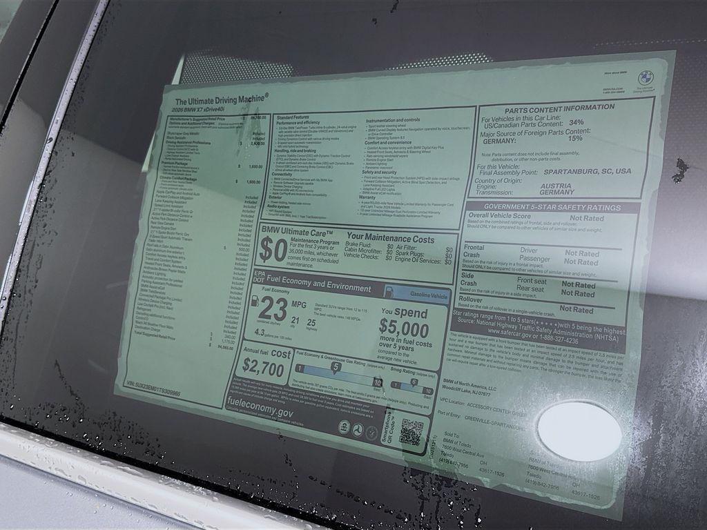 new 2026 BMW X7 car, priced at $94,565