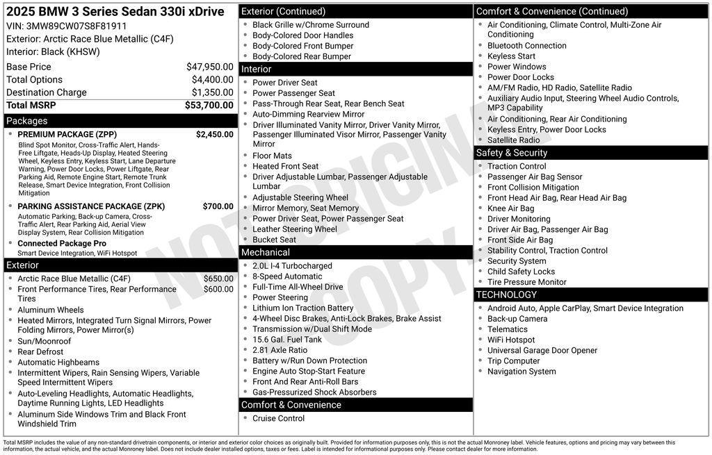 used 2025 BMW 330 car, priced at $42,499