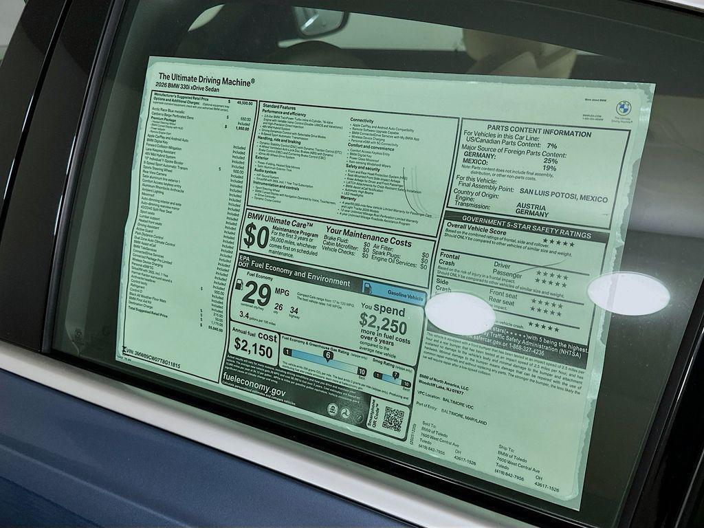 new 2026 BMW 330 car, priced at $55,040