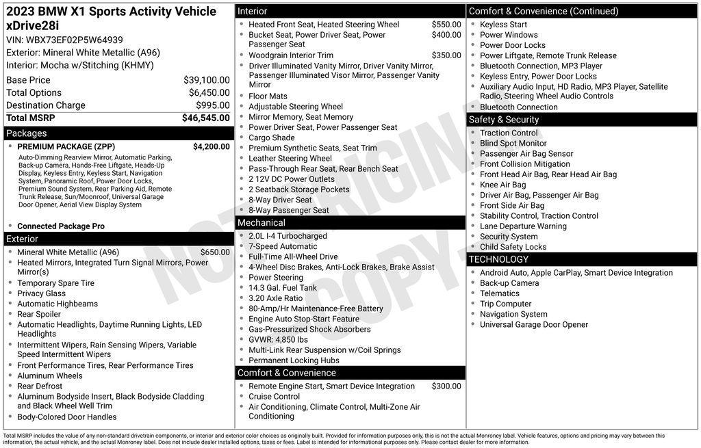 used 2023 BMW X1 car, priced at $30,999