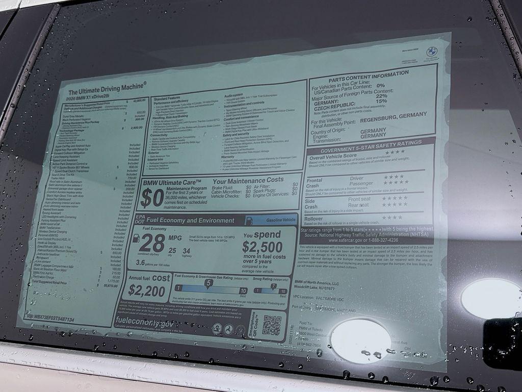 new 2026 BMW X1 car, priced at $50,670