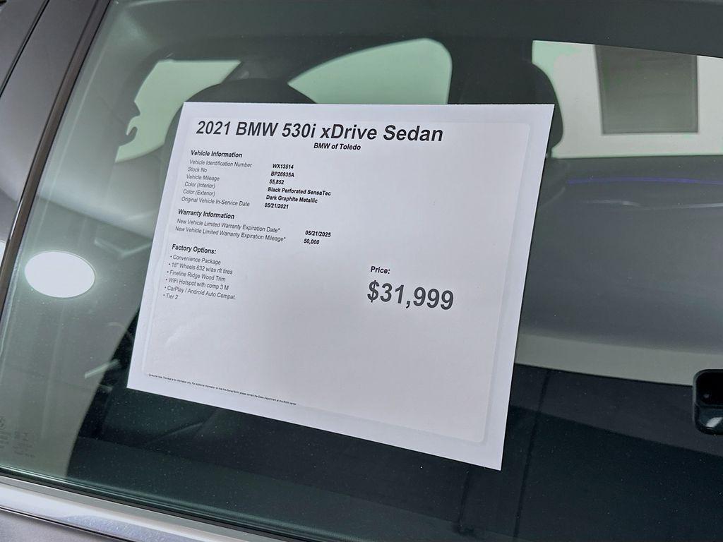 used 2021 BMW 530 car, priced at $27,499