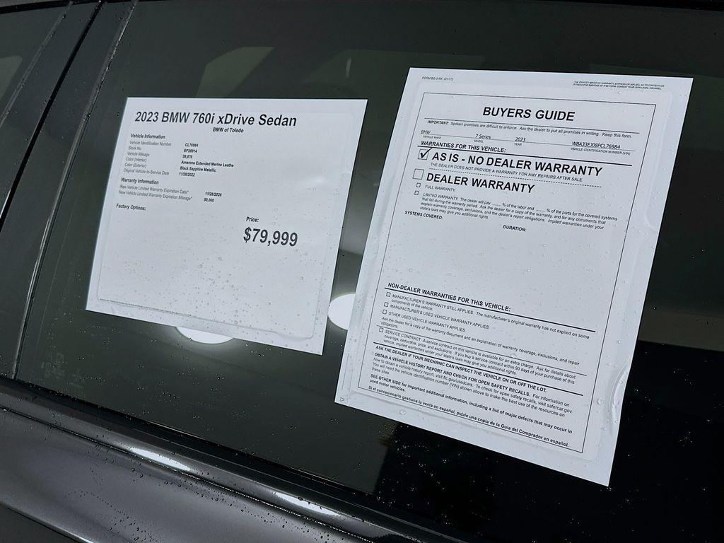 used 2023 BMW 760 car, priced at $68,388