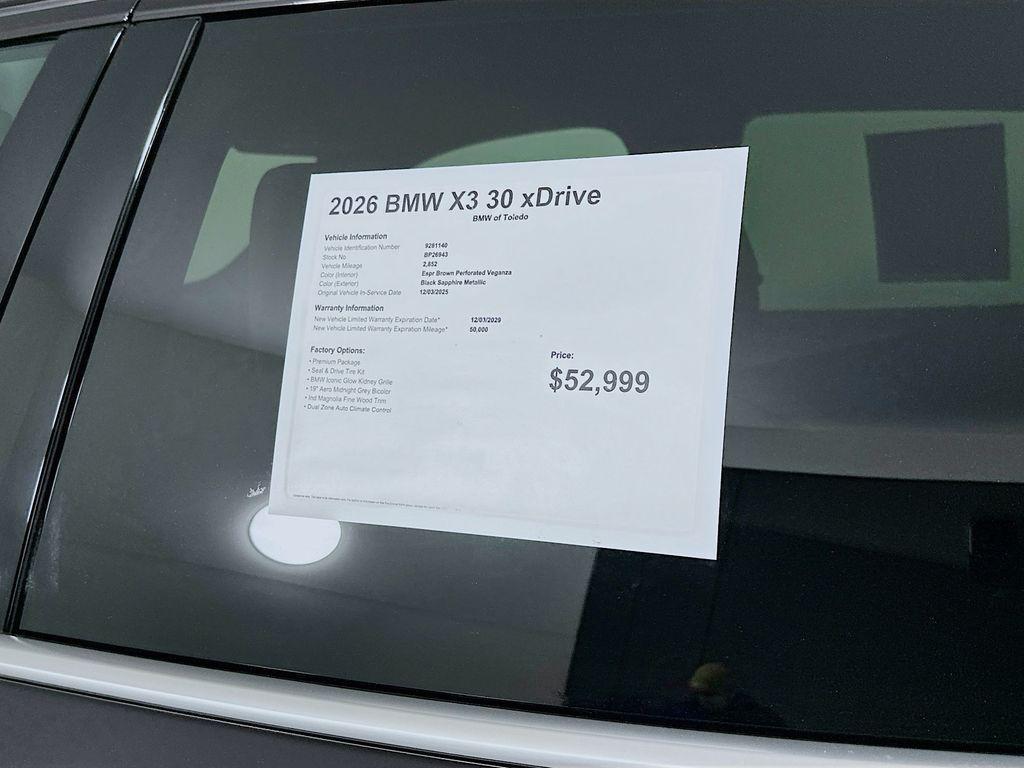 used 2026 BMW X3 car, priced at $49,999