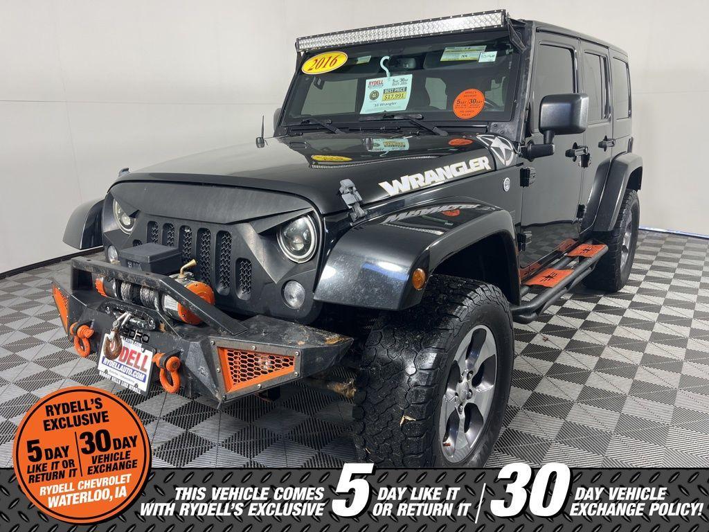 used 2016 Jeep Wrangler Unlimited car, priced at $17,991