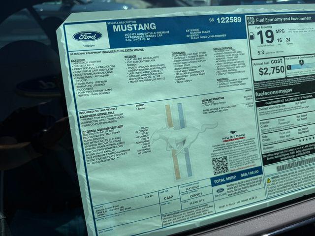 new 2025 Ford Mustang car, priced at $58,999