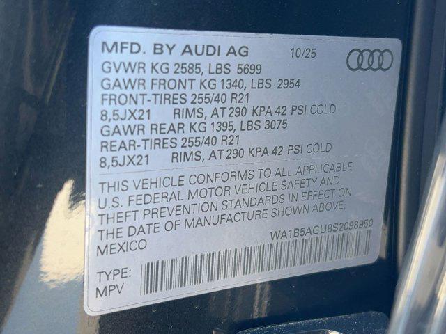 new 2025 Audi SQ5 car, priced at $74,414