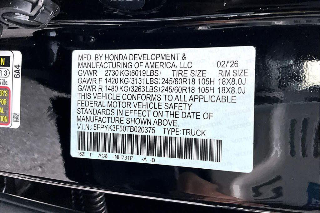 new 2026 Honda Ridgeline car, priced at $43,151