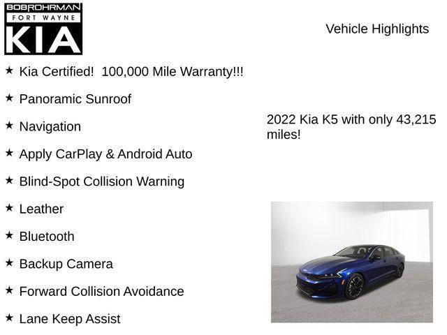 used 2022 Kia K5 car, priced at $22,963