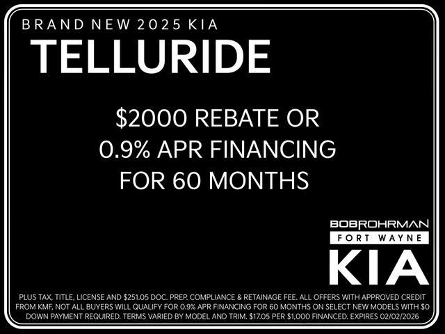 new 2025 Kia Telluride car, priced at $44,294