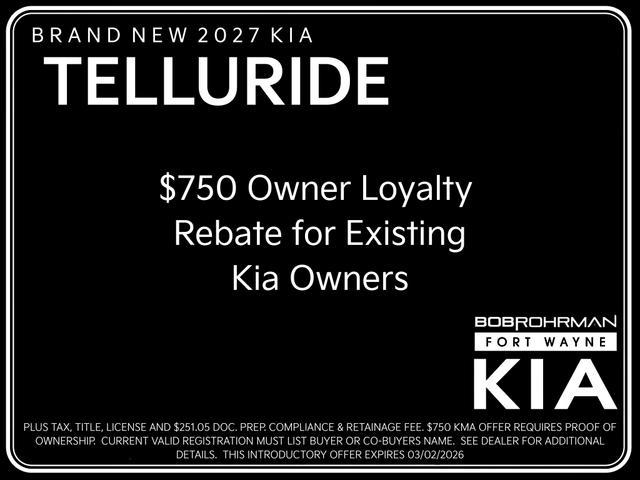 new 2027 Kia Telluride car, priced at $46,430