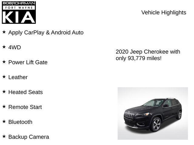 used 2020 Jeep Cherokee car, priced at $16,230