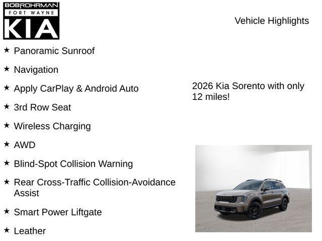 new 2026 Kia Sorento car, priced at $41,378