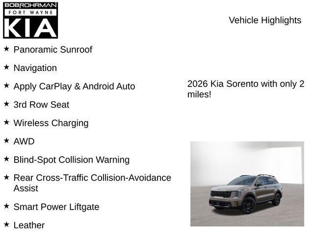 new 2026 Kia Sorento car, priced at $42,680