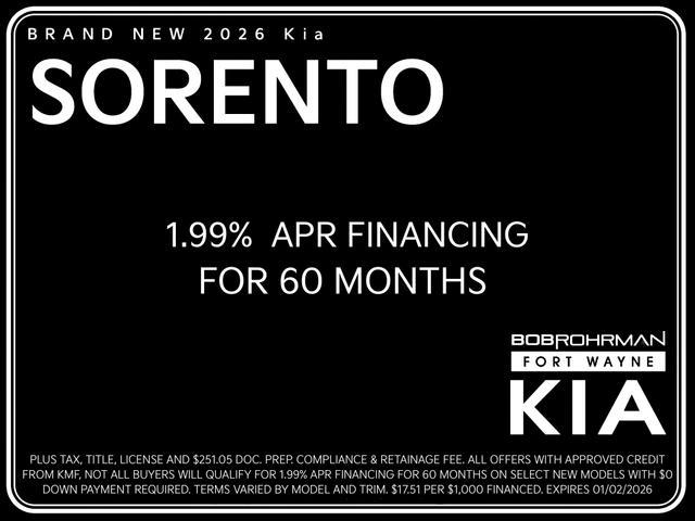 new 2026 Kia Sorento car, priced at $37,373