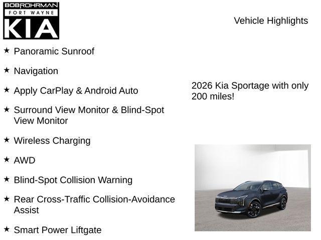 new 2026 Kia Sportage car, priced at $36,500