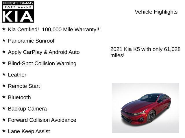 used 2021 Kia K5 car, priced at $20,120