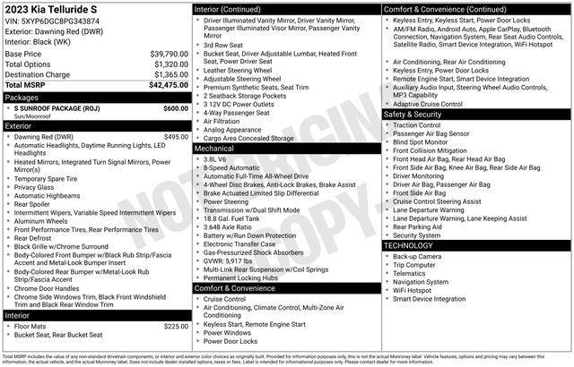 used 2023 Kia Telluride car, priced at $31,667