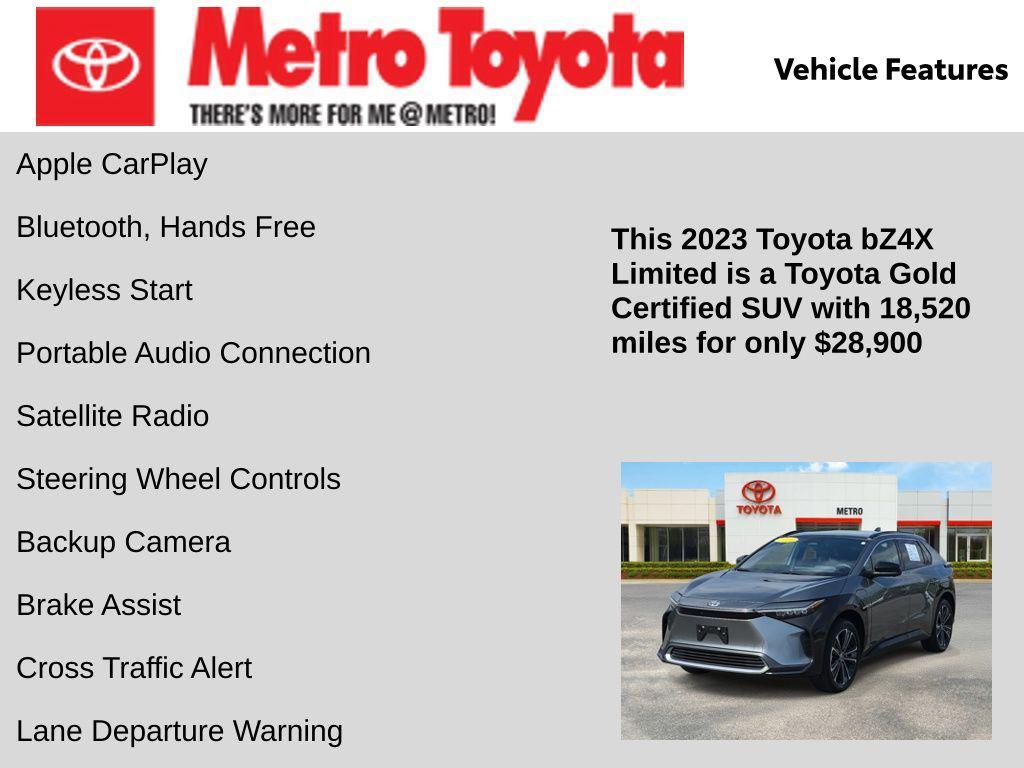 used 2023 Toyota bZ4X car, priced at $29,204