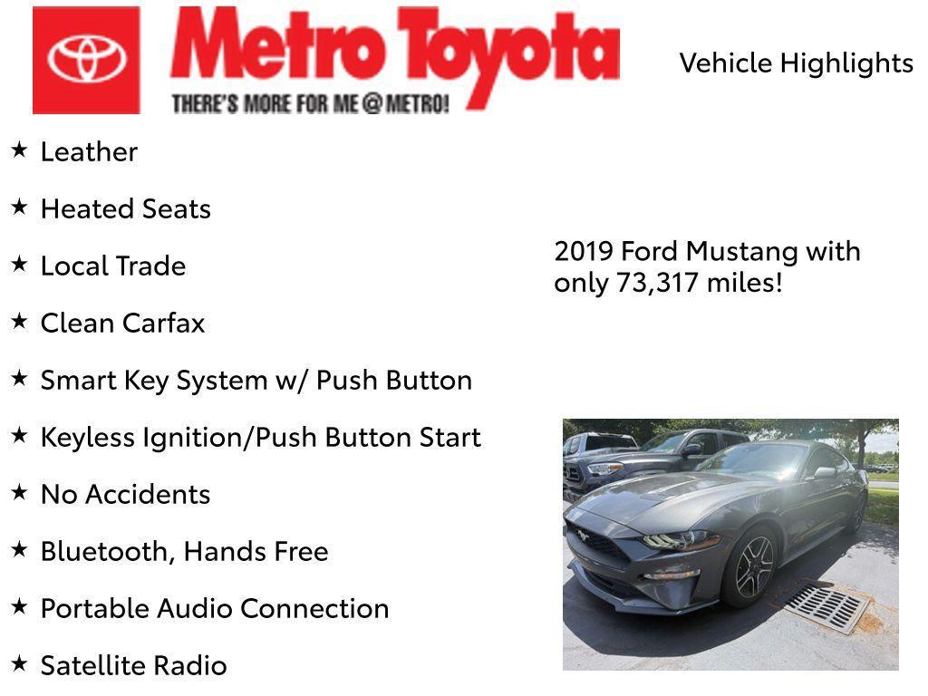used 2019 Ford Mustang car, priced at $21,528