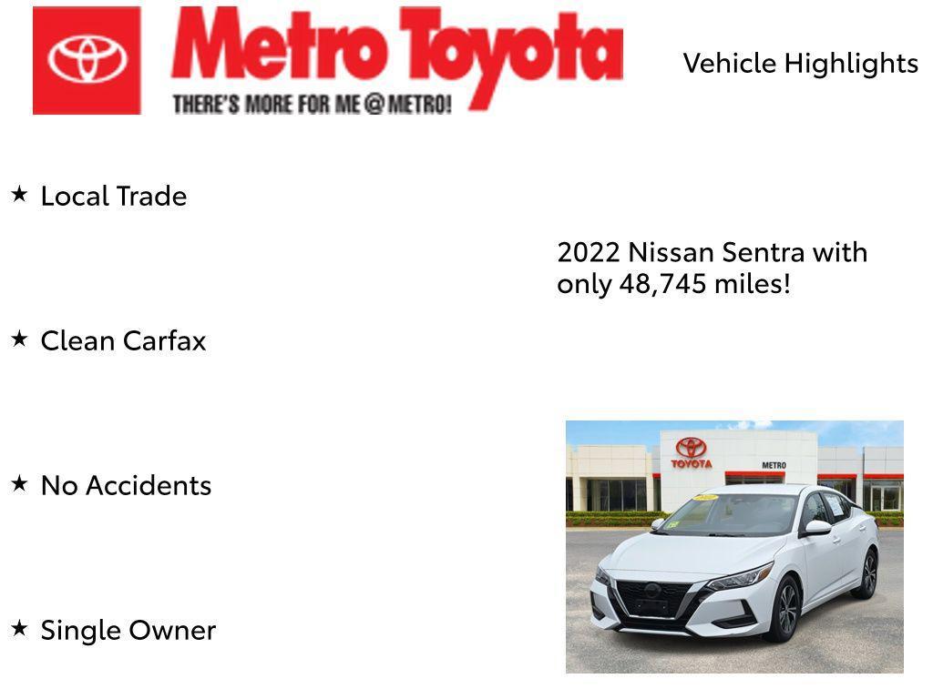 used 2022 Nissan Sentra car, priced at $16,450