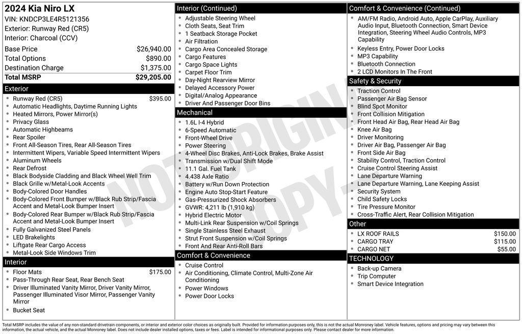 used 2024 Kia Niro car, priced at $23,970