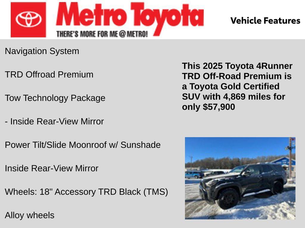 used 2025 Toyota 4Runner car, priced at $57,900