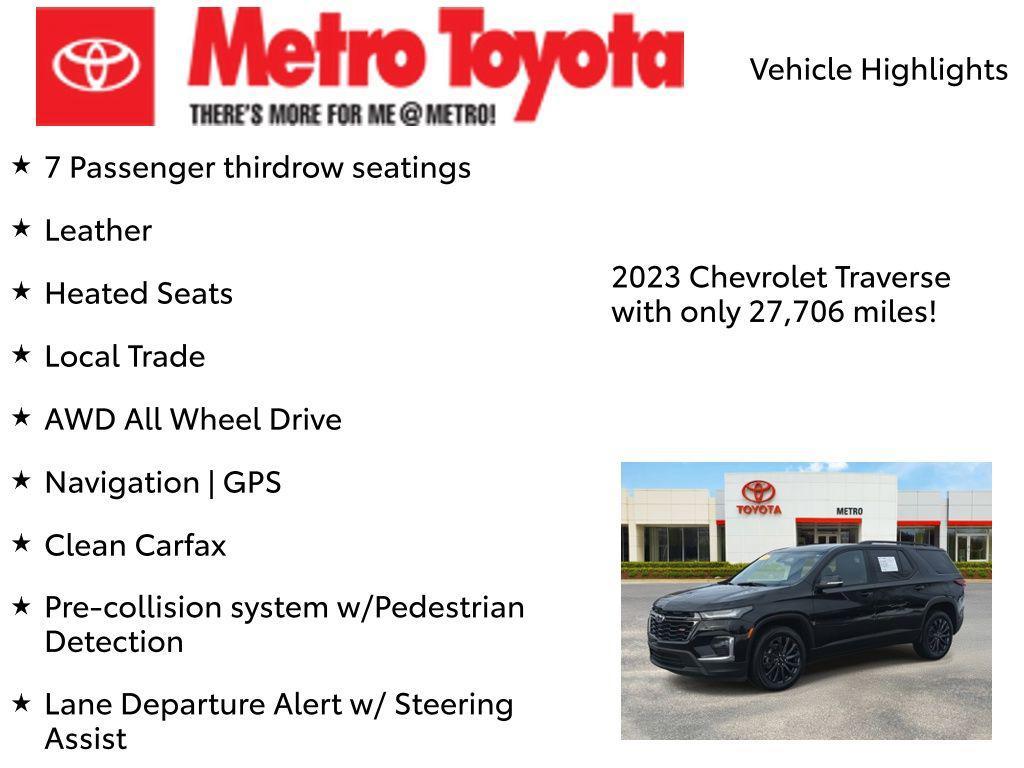 used 2023 Chevrolet Traverse car, priced at $37,500