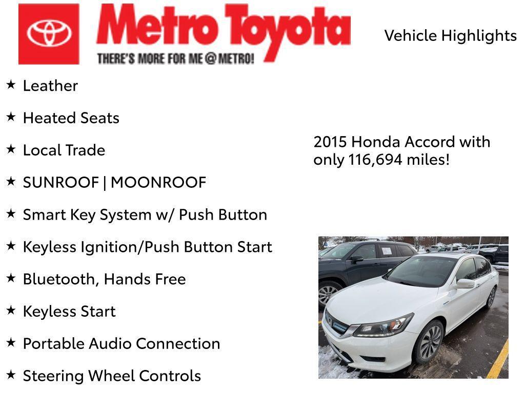 used 2015 Honda Accord Hybrid car, priced at $16,000