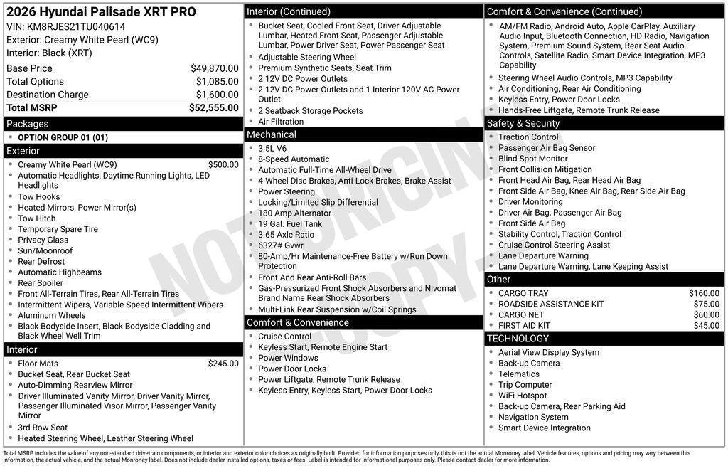 new 2026 Hyundai Palisade car, priced at $48,305