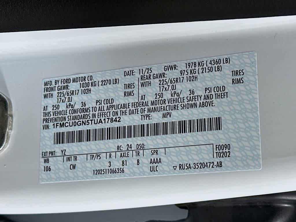 new 2026 Ford Escape car, priced at $30,190